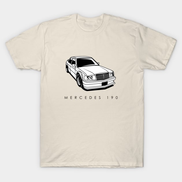 Mercedes 190 T-Shirt by AdriaStore1